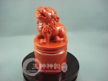 Kinijos Fujian Shoushan akmens drožyba akmens antspaudas antspaudas liūtas Yuxi Yuxi palaima amuletas feng shui papuošalai kolekcionuojamų