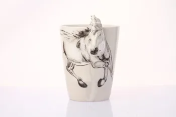 Kinijos Kung Fu Arbatos, Puodelis, Poroms Taurės. Pirmasis Stereoskopinis 3D Gyvūnų Taurės Keramikos Dažytos Arklių Modelius, Nemokamas Pristatymas
