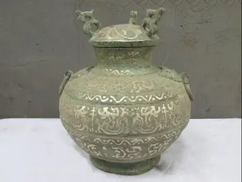 Kinijos Liaudies, Klasikinės Bronzos, Sidabro-Paauksuota Dragon puodą Bakas