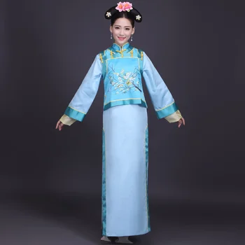 Kinijos Liaudies Kostiumas Etape Moterų Tradiciniai Čing Dinastijos Kostiumas Moteriška Senovės Kinų Qipao Suknelė Dramaturgic 89