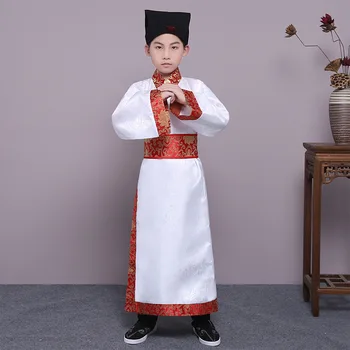 Kinijos Liaudies Vaikas Senovės Mokslininkas Drabužių Tang Dinastijos Hanfu Kostiumas Kinijos Tradicinės Skraiste, Helovyno Cosplay Apranga