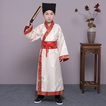 Kinijos Liaudies Vaikas Senovės Mokslininkas Drabužių Tang Dinastijos Hanfu Kostiumas Kinijos Tradicinės Skraiste, Helovyno Cosplay Apranga