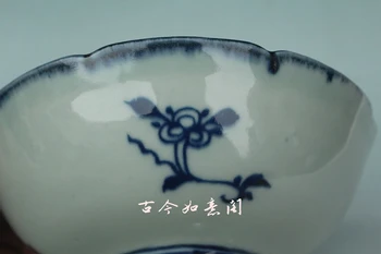 Kinijos porceliano Mėlynos ir baltos spalvos gėlių vazos, senas porceliano indai dubuo