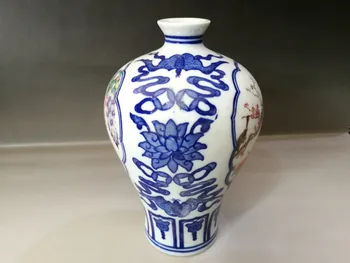 Kinijos seno porceliano vaza su mėlynos ir baltos spalvos porceliano