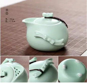 Kinijos Yixing Arbatos Rinkiniai,Originali Keramikos Ruyao Teaset,Home Office Kung Fu Arbatos puodą Teacup