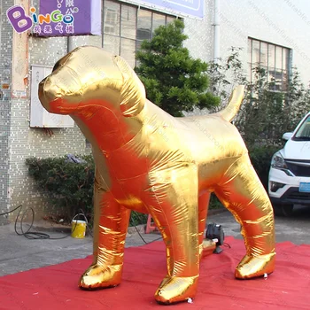 Kinų naujieji Metai 3X2 metrų dideli pripučiami aukso šuo individualų dekoratyvinis oro pūtimas šuns žaislas sportas