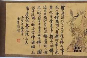 Kinų Senovės nuotrauką šilko popieriaus 100 Budos Paveikslas Pažymėkite tapyba