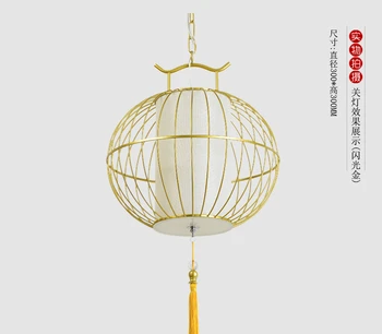 Kinų stiliaus Geležies Hotel Restaurant antikvariniai priedai veltiniams, vilna lempa geležies narve narve Lempos Šviesą kūrybos restoranas birdcage