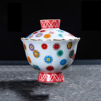 Kinų Stiliaus Keramikos Gaiwan Jingdezhen Mėlynos ir Baltos spalvos Porceliano Drinkware Office Arbatos Ceremonija Arbatos Puodeliai Arbatos Atsiuntė Draugas, Dovana,