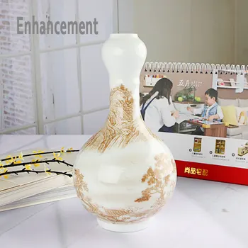 Kinų stiliaus rankomis dažyti porceliano vazos Upių Ir Kalvų Keramikos Vaza Dirbtinių Gėlių Vazos Apdaila