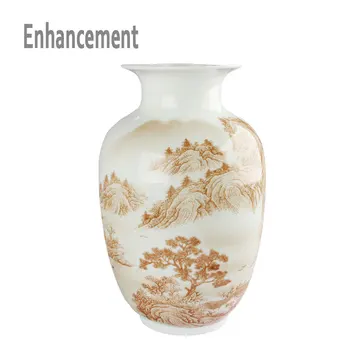 Kinų stiliaus rankomis dažyti porceliano vazos Upių Ir Kalvų Keramikos Vaza Dirbtinių Gėlių Vazos Apdaila