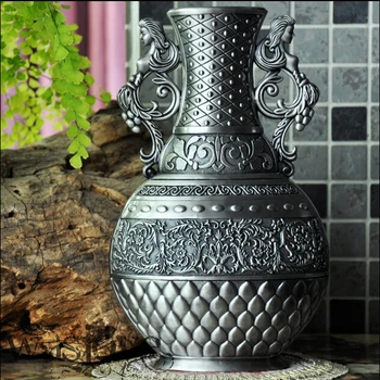 Klasikinio metalo retro dekoratyvinė vaza, butelis stalo vaza gėlių vaza gėlių vazos namus HP006
