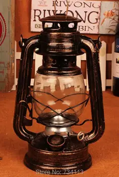 Klasikinių senovinių senamadiškas žibalo lempos kempingas, šviesos, lauko apšvietimas palapinė žibintai, nešiojamų žibintų,Etanolis, Žibalas, kuras