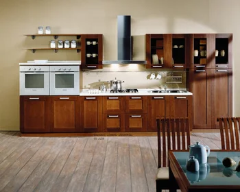 Klasikinės kavos glazūra klevo virtuvės spintelės(LH-SW073)