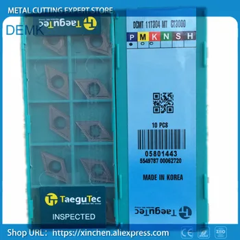 Knife DCMT11T304-MT CT3000 10pcs for Taegutec CNC Metallic cerami,smooth blade processing Stainless steel and steel