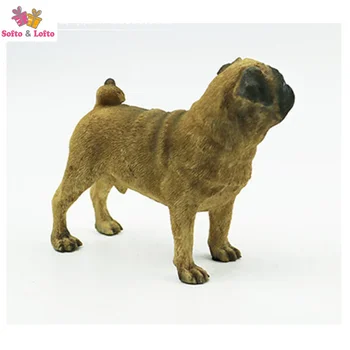Kokybės pug šuo dirbtinis paveikslas,realus, kaip automobilių stiliaus papuošalai,Kalėdų dovana žaislas šuniškas,mielas šuniukas pet pyragas papuošalai