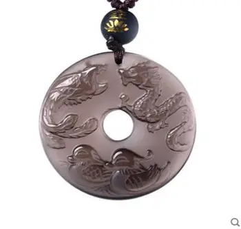 Koraba Fine Jewelry Natūralaus Ledo Obsidianas Ranka Raižyti Dragon 