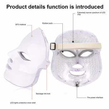 Korėjos Photodynamic LED Veido Kaukę Namuose Naudoti Grožio Priemonė Anti Acne Odos Atjauninimo LED Photodynamic Grožis, Veido Kaukė