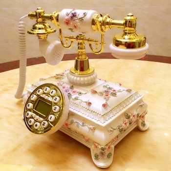 Korėjos sodo antikvariniai telefono mielas Derliaus Senosios Europos stiliaus vila namų fiksuotojo ryšio telefono