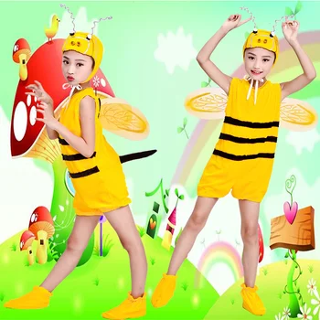 Kostiumai vaikams Mergaičių Suknelės Siūlai Gyvūnai Bitės Kostiumai Vaikams Apsirengti Drabužiais
