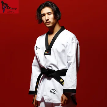 Kovos Menų TKD Tae Kwon Do Korėja V-kaklo Suaugusiųjų Taekwondo Meistras Vienodi Poomsae ir Mokymas,WTF Vienodi,160-190cm