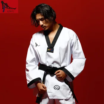 Kovos Menų TKD Tae Kwon Do Korėja V-kaklo Suaugusiųjų Taekwondo Meistras Vienodi Poomsae ir Mokymas,WTF Vienodi,160-190cm