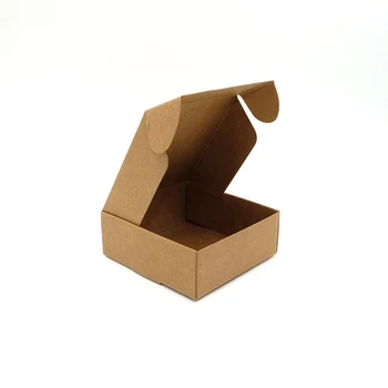 Kraft Popierius Dovanų Dėžutėje Rankų darbo Muilas Vestuvių Saldainiai Amatų Slapukus Pakuotės Kartono Dėžės 7.3*7.3*3cm
