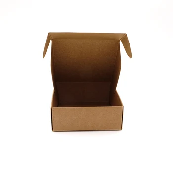Kraft Popierius Dovanų Dėžutėje Rankų darbo Muilas Vestuvių Saldainiai Amatų Slapukus Pakuotės Kartono Dėžės 7.3*7.3*3cm