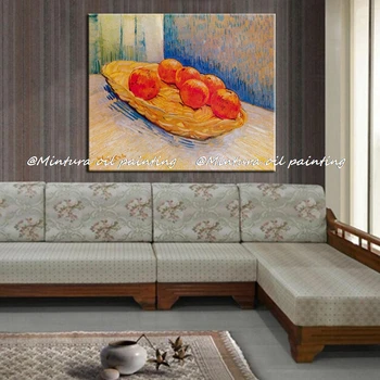 Krepšys Su Šešiais Apelsinai Vincent Van Gogh Aliejaus Tapybai Reprodukcijai Ant Drobės, Sienos Menas Namų Dekoro Kopijuoti Vincent Van Gogh
