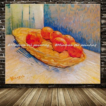 Krepšys Su Šešiais Apelsinai Vincent Van Gogh Aliejaus Tapybai Reprodukcijai Ant Drobės, Sienos Menas Namų Dekoro Kopijuoti Vincent Van Gogh