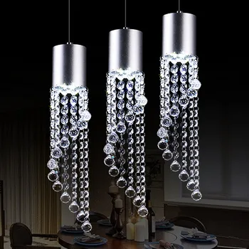 Kristalų kombinacija Restoranas lempos asmenybės valgomasis LED kristalų modernus minimalistinio kambarys, valgomojo stiliaus Sieniniai šviestuvai