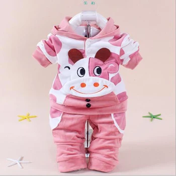 Kūdikių aksomo dėžutėje drabužių rudens-pavasario new baby kombinezonas rinkiniai medvilnės ilgomis rankovėmis gyvūnų modelio rinkinys naujagimiui mielas drabužių rinkinys