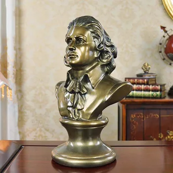 Kūrybinio pobūdžio Namų Dekoravimo Europos klasikinės muzikantas Bethovenas portretas skulptūra salė baldai meno studijų knygų spinta