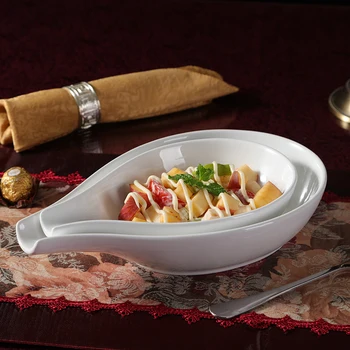 Kūrybinių mados baltos keramikos indai šaukštas bowl dubenėlį Daržovių Salotos italijos desertas, pyragai, bandelės, makaronai, sriuba, sriuba