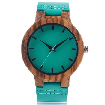 Kūrybos Bambuko Medienos Laikrodžių Vyrams ir Moterims Kvarcinis Analoginis Atsitiktinis Odos Juosta Žiūrėti Reloj de madera