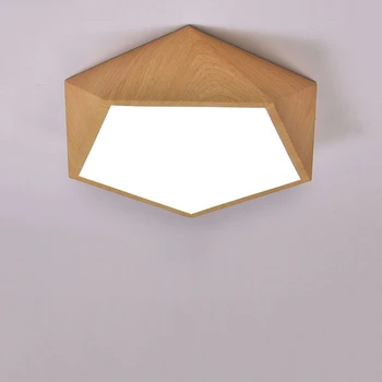 Kūrybos medienos led lubų šviesos Geometrinis lempos šiuolaikinio gyvenimo kambario, miegamasis eilėje balkono lubų lempa, Patalpų Apšvietimas Rungtynių