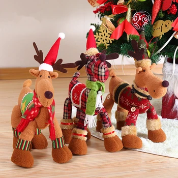 Kūrybos Medžiaga Šiaurės Elnių Kalėdų Elf Ant Lentynos,Kalėdų Amatai Vaikams, Kalėdinės Dovanos,Mielas Kalėdų Dekoracijos Ornanments