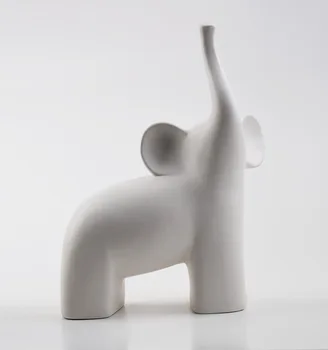 Kūrybos modelis šiuolaikinio ir susirgo dramblys gyvūnų keramikos baltos spalvos porceliano namų puošybai patalpų įrengimui skirti dirbiniai