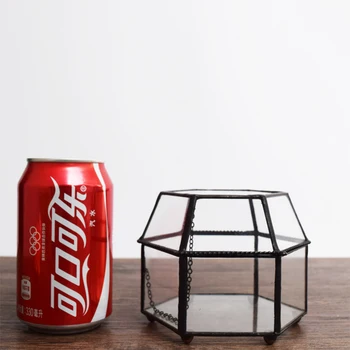 Kūrybos Stiklo Vazos, Papuošalai Geometrinis Micro Kraštovaizdžio Šiltnamio efektą sukeliančių Butelis Šiuolaikinės Dekoratyvinės Dėžutės Kūrybos Stiklo danga