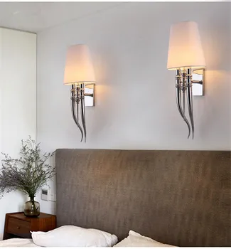 L59 Post-modernios kūrybos letena sienos lempos kambarį paprastas asmenybės sienos miegamojo lovos hotel du kartus ragai sienos lempos