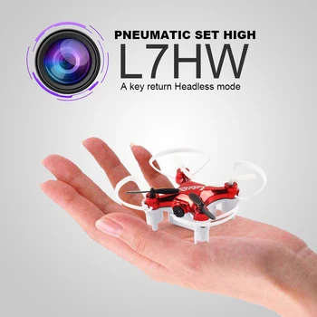 L7HW Mini WIFI FPV Quadcopter RC Mini lėktuvas Su 0.3 MP Kamera Barometras Aukštai Funkcija