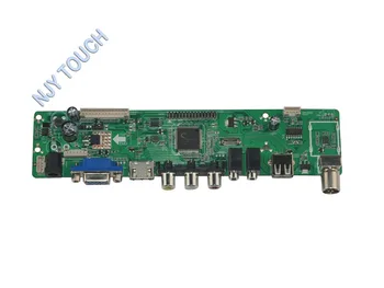 LA.MV56U.Naujas Universalus HDMI, USB, AV VGA ATV LCD Valdiklis Valdybos 13.4 colių 1366x768 LTN134AT02 WXGA WLED Ekranas 