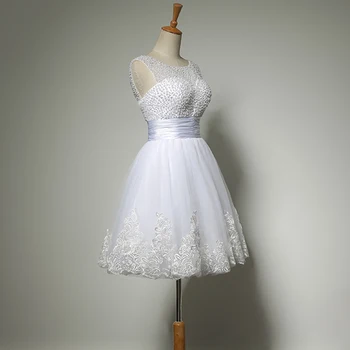 Ladybeauty 2017 baltos trumpos vestuvinės suknelės nuotaka, seksuali nėrinių vestuvių suknelė vestuvių suknelė plius dydis dramblio kaulo vestido de noiva curto