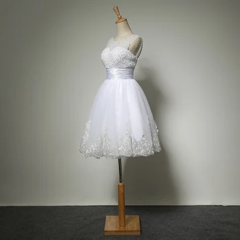 Ladybeauty 2017 baltos trumpos vestuvinės suknelės nuotaka, seksuali nėrinių vestuvių suknelė vestuvių suknelė plius dydis dramblio kaulo vestido de noiva curto