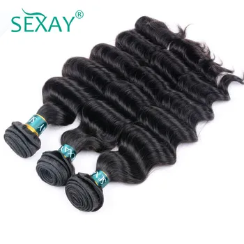 Laisvas giliai ryšulių 3 vnt Brazilijos remy plaukų pynimas ryšulių Sexay žmogaus plaukų pynimas plėtiniai vieną pakuotę natūralios juodos spalvos