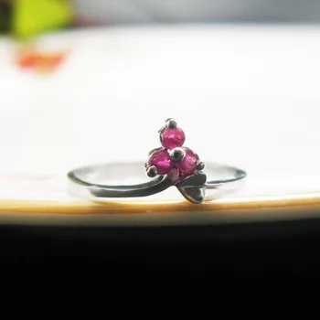 LANZYO 925 sterling gamtos rubino žiedas atidarymo žiedas mados dovanos gali būti pritaikyti taip, kad ratas Specialios smaigalys j1.751.75 agh