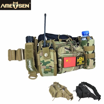 Lauko Daugiafunkcinis Dviračių Juosmens Pack Armijos Gerbėjų Taktinis Juosmens Pack Sport Veikia Virdulys Medžioklės Juosmens A4850