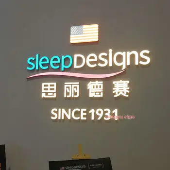 Lauko ir vidaus 3D LED šviesos Pasirašo Akrilo Reklamos ženklų užsakymą