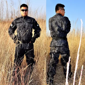 Lauko kariuomenės kamufliažas medžioklės kailis Taktika armijos uniformą kostiumas armijos medžioklės striukė ir kelnės, camo ilgomis rankovėmis drabužius rinkinys