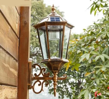 Lauko Šviesos Saulės sienos lempos LED lauko saulės lempos sienos lempos vandeniui sodo lempos villa balkonas